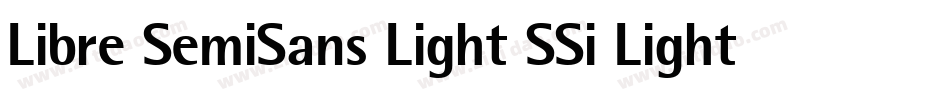 Libre SemiSans Light SSi Light字体转换